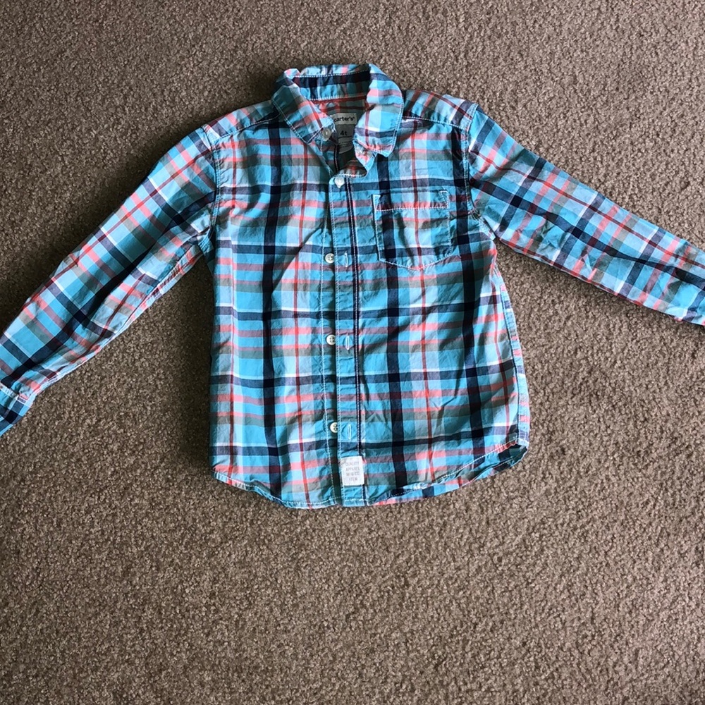 Button down plaid shirt